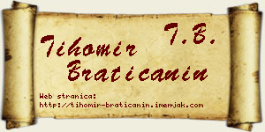 Tihomir Bratičanin vizit kartica